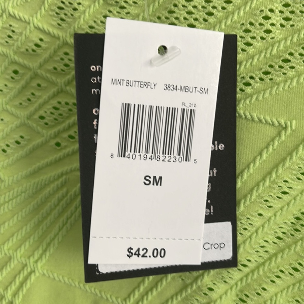 Onzie crop top size S/M - lime green - Picture 9 of 14